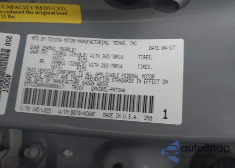 2017 Toyota Tacoma Trd Pro z USA, uszkodzony, nr VIN 5TFCZ5ANXHX088617